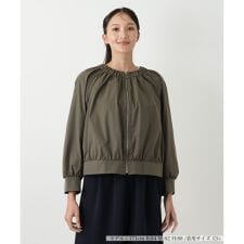 【ウォッシャブル】ノーカラーブルゾン【プラス企画】