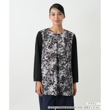 【ウォッシャブル】切替タックブラウス【Leilian WHITE LABEL】