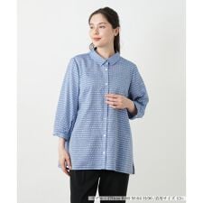 【ウォッシャブル】刺繍ボーダーブラウス