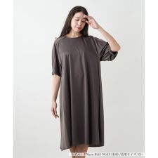 【ウォッシャブル】切替フレアワンピース【プラス企画】