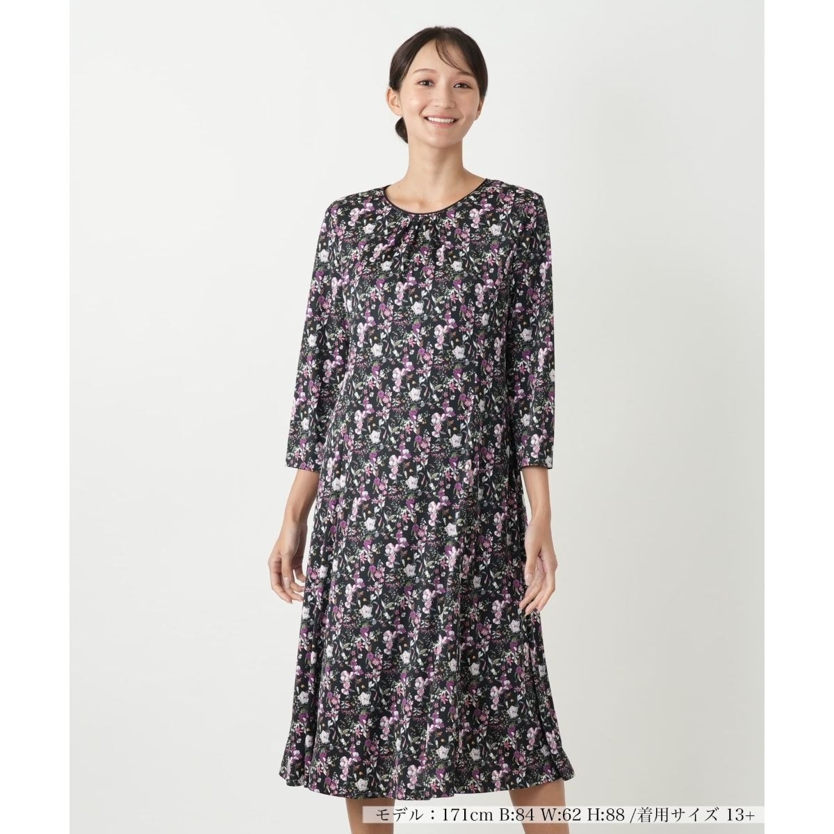 花柄ワンピース【プラス企画】 | レリアン プラスハウス(Leilian PLUS