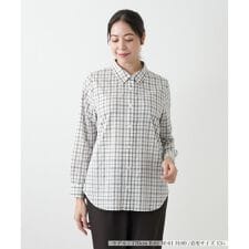 チェックブラウス【Leilian WHITE LABEL】