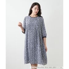 【ウォッシャブル】プリーツプリントワンピース【Leilian WHITE LABEL】