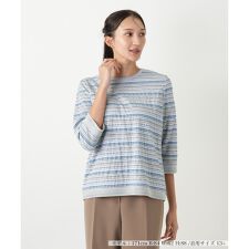 【ウォッシャブル】7分袖Tシャツ【Leilian WHITE LABEL】
