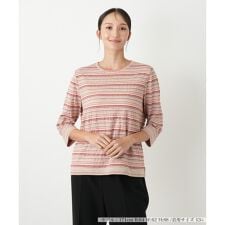 【ウォッシャブル】7分袖Tシャツ【Leilian WHITE LABEL】