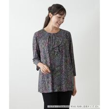 【ウォッシャブル】花柄カットソー【BINDA】