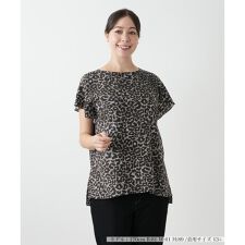 【ウォッシャブル】レオパードブラウス【プラス企画】