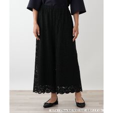 洗えるレースワイドパンツ