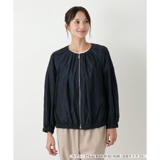 【ウォッシャブル】ノーカラージャケット【Leilian WHITE LABEL】