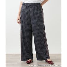 幾何学柄ワイドパンツ