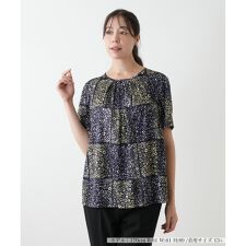 【ウォッシャブル】フラワープリントカットソー【ROCHAS Premiere】