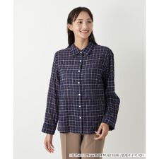 チェックブラウス【Leilian WHITE LABEL】