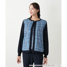 チェック柄カーディガン