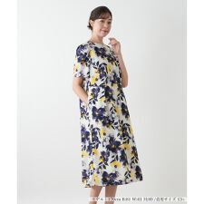 【ウォッシャブル】花柄フレアワンピース【Leilian WHITE LABEL】