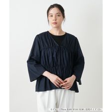 【ウォッシャブル】Vネックブラウス【BOURGE】