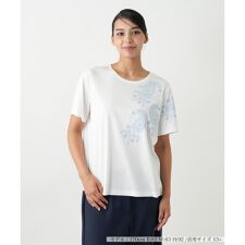 【ウォッシャブル】ペイズリー刺繍カットソー【ROCHAS Premiere】