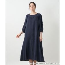 【ウォッシャブル】ギャザーワンピース【BOURGE】