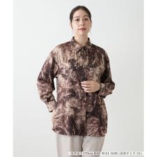 【ウォッシャブル】プリントシャツブラウス【BOURGE】