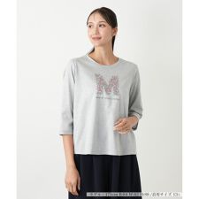 【ウォッシャブル】ボーダー七分袖カットソー【MUSE BY ROCHAS Premiere】