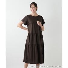 【店舗人気】【ウォッシャブル】ティアードワンピース【プラス企画】