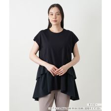 【ウォッシャブル】ティアード切替チュニック【プラス企画】