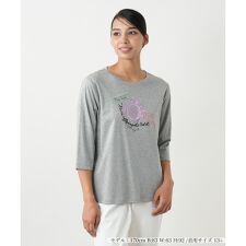 【ウォッシャブル】刺繍プリントカットソー