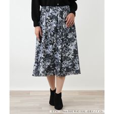 【ウォッシャブル】プリントフレアスカート【Leilian WHITE LABEL】