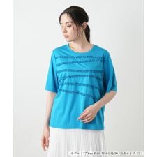 【ウォッシャブル】リボンボーダーカットソー【BOURGE】