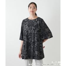 【ウォッシャブル】刺繍クルーネックブラウス