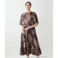 【ウォッシャブル】プリントワンピース【BOURGE】