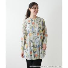 【ウォッシャブル】プリントブラウス【MUSE BY ROCHAS Premiere】