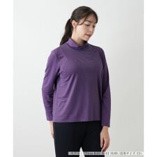 【ウォッシャブル】ミジンコボーダー ハイネックカットソー