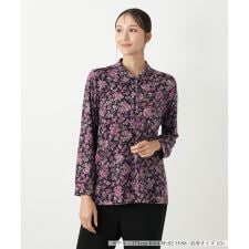 【ウォッシャブル】ペイズリー柄ポロシャツチュニック【Leilian WHITE LABEL】