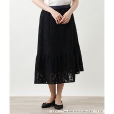 レリアン　プラスハウス(Leilian PLUS HOUSE)のカギ編みレーススカート【BOURGE】