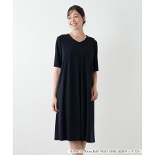 【ウォッシャブル】Vネックフレアワンピース【Leilian WHITE LABEL】