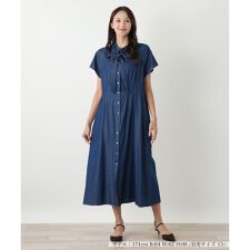 レリアン　プラスハウス(Leilian PLUS HOUSE)のフリルスタンドカラーワンピース【NEMIKA】