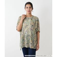 【ウォッシャブル】ペイズリー柄ブラウス【プラス企画】