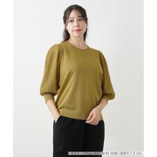 【ウォッシャブル】ボリュームスリーブニット【BOURGE】