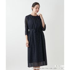 ドットフレアワンピース【BOURGE】