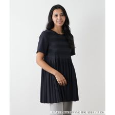 ギャザー切替フレアブラウス【Leilian WHITE LABEL】