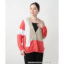 カラーブロックカーディガン【HAND】