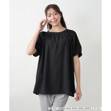 【店舗人気】レースギャザーブラウス【プラス企画】