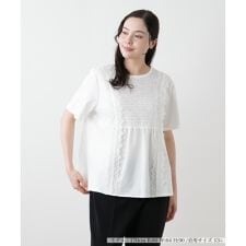 【ウォッシャブル】レース刺繍ブラウス