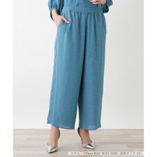 【ウォッシャブル】プリントガウチョパンツ【BOURGE】