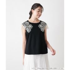 【ウォッシャブル】フラワー刺繍カットソー【BOURGE】