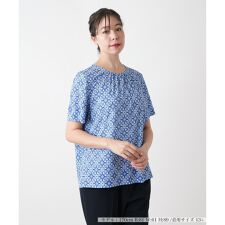 【ウォッシャブル】幾何学柄カットソー【ROCHAS Premiere】