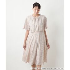 【店舗人気】プリントフレアワンピース【BOURGE】