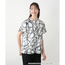 【店舗人気】プリントブラウス【プラス企画】