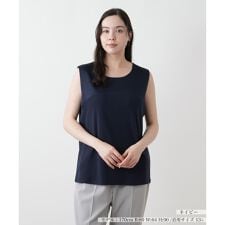 【店舗人気】【ウォッシャブル】異素材切替タンクトップ