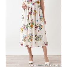 フラワー柄フレアスカート【BOURGE】